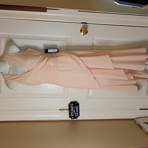 Like New Bebe Peach Halter Wedding Dress